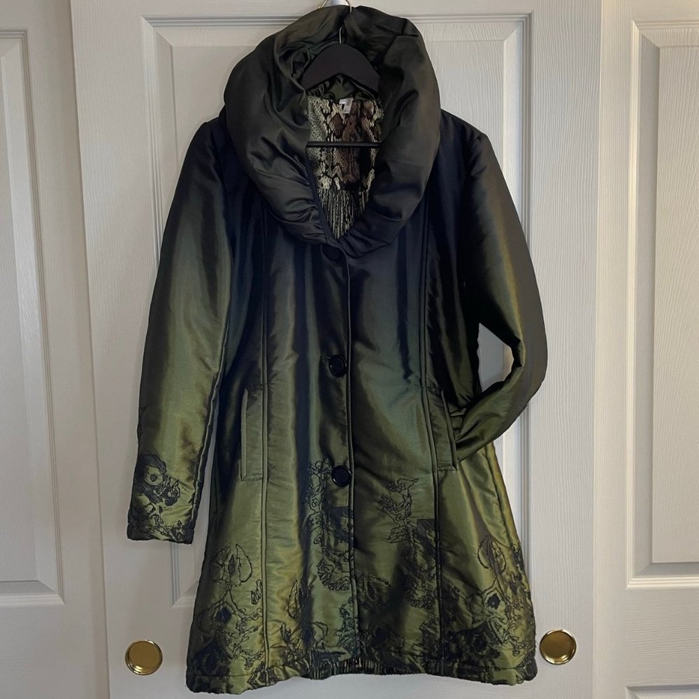 Lindi Ombre Green Winter Coat Size L